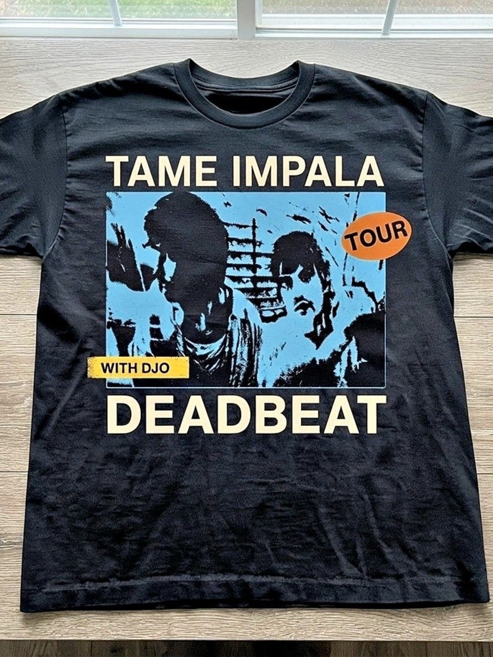 Tame Impala Deadbeat Washed Black Photo Tee